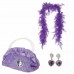 Accessoires princesse - sac, boa et boucles d'oreilles - violet  Be    458076